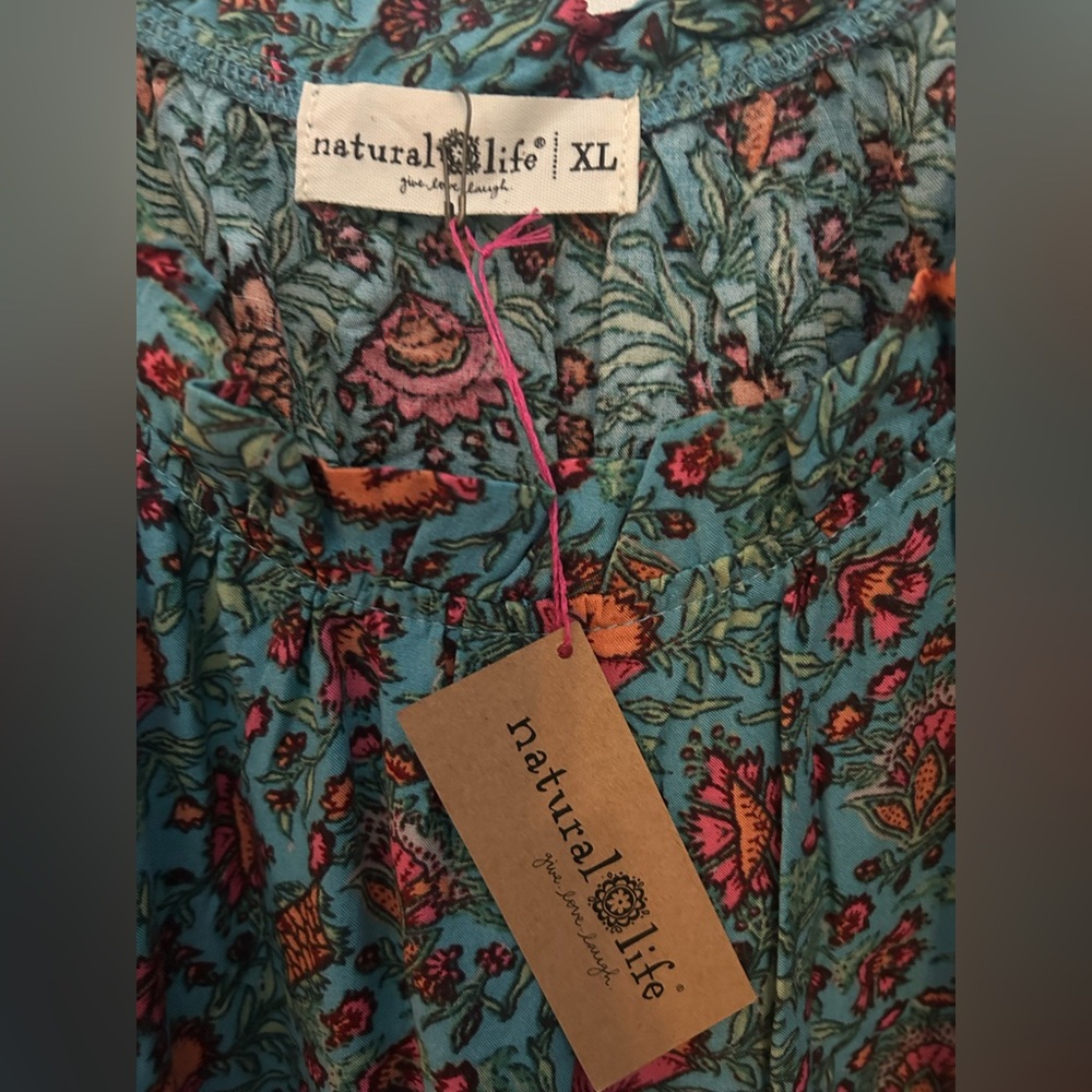 Natural Life Harley Mini Dress - Magenta Mixed Floral NWT - Picture 9 of 10